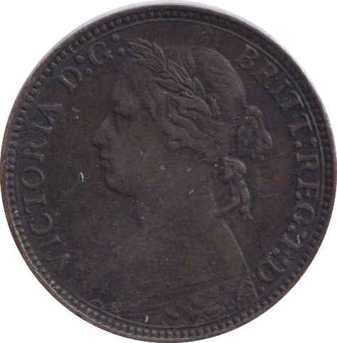 1875 FARTHING ( GVF ) - FARTHING - Cambridgeshire Coins