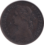 1875 FARTHING ( GVF ) - FARTHING - Cambridgeshire Coins