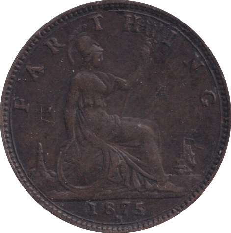 1875 FARTHING ( GVF ) - FARTHING - Cambridgeshire Coins