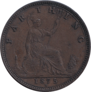 1875 FARTHING ( VF ) - FARTHING - Cambridgeshire Coins