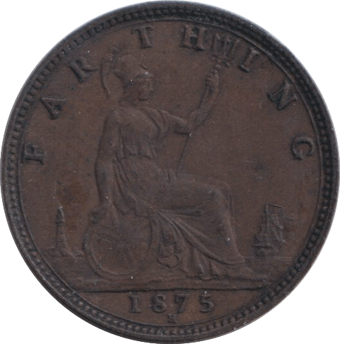 1875 FARTHING ( VF ) - FARTHING - Cambridgeshire Coins