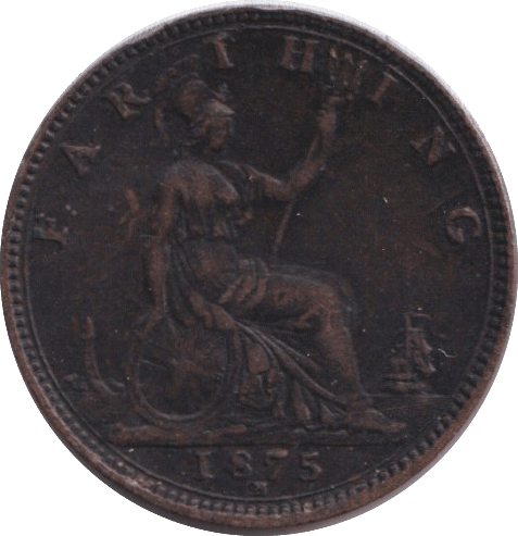 1875 FARTHING ( VF ) - FARTHING - Cambridgeshire Coins