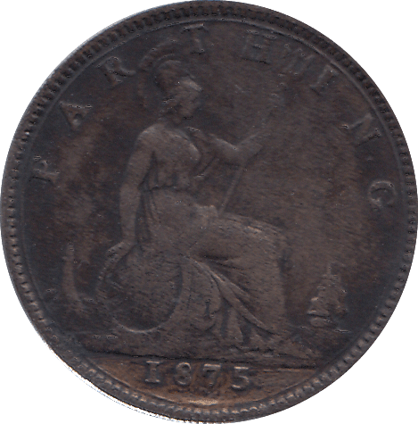 1875 FARTHING ( VF ) - FARTHING - Cambridgeshire Coins