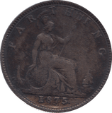 1875 FARTHING ( VF ) - FARTHING - Cambridgeshire Coins