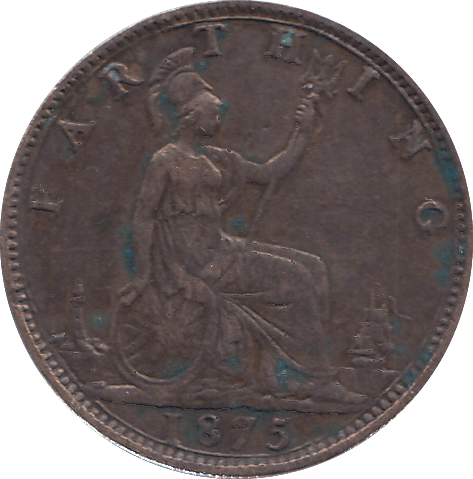 1875 FARTHING ( VF ) - FARTHING - Cambridgeshire Coins