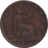 1875 FARTHING ( VF ) - FARTHING - Cambridgeshire Coins