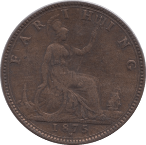 1875 FARTHING ( VF ) - Farthing - Cambridgeshire Coins