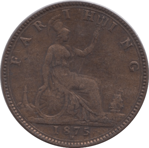 1875 FARTHING ( VF ) - Farthing - Cambridgeshire Coins