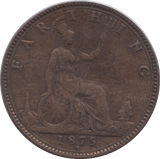 1875 FARTHING ( VF ) - Farthing - Cambridgeshire Coins