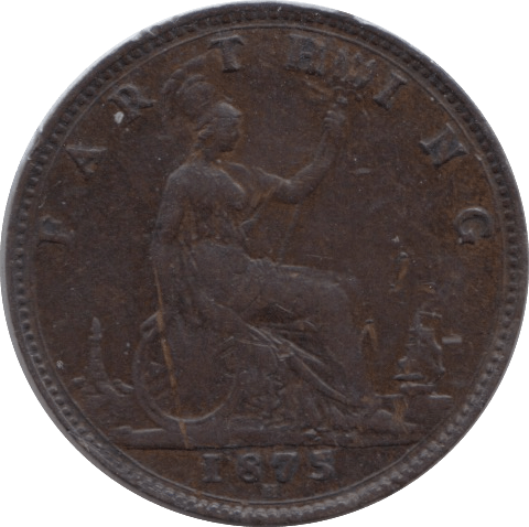 1875 FARTHING ( VF ) H - Farthing - Cambridgeshire Coins