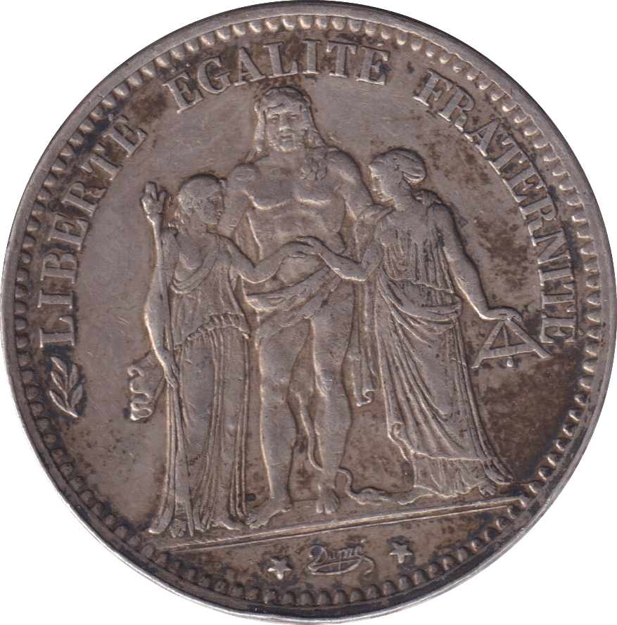 1875 FIVE FRANCS FRANCE - SILVER WORLD COINS - Cambridgeshire Coins