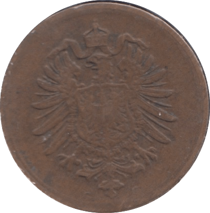 1875 GERMANY 1 PFENNIG - SILVER WORLD COINS - Cambridgeshire Coins