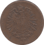 1875 GERMANY 1 PFENNIG - SILVER WORLD COINS - Cambridgeshire Coins