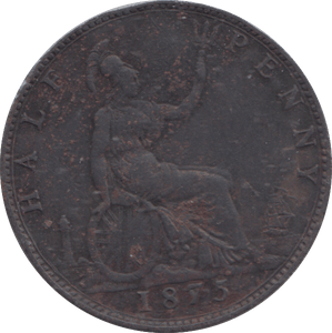 1875 HALF PENNY ( FINE ) - HALFPENNY - Cambridgeshire Coins