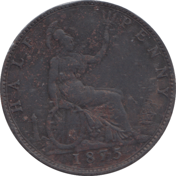 1875 HALF PENNY ( FINE ) - HALFPENNY - Cambridgeshire Coins