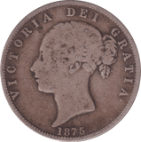 1875 HALFCROWN ( FINE ) - HALFCROWN - Cambridgeshire Coins