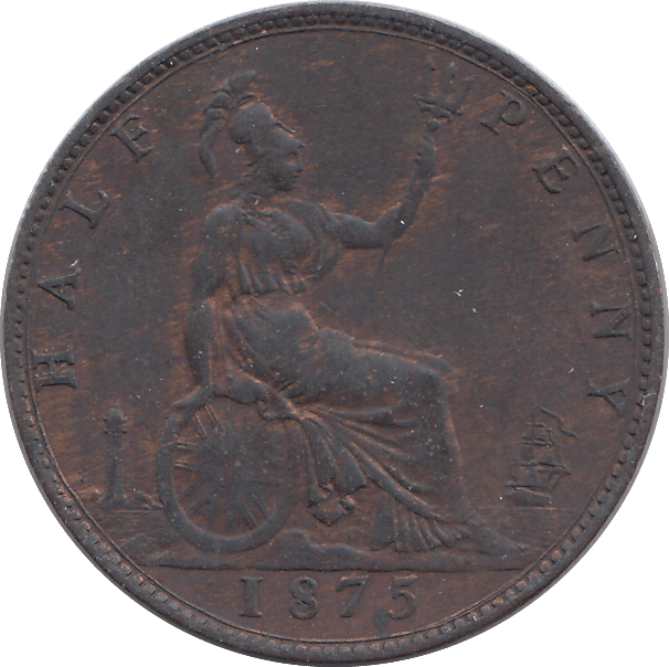 1875 HALFPENNY ( EF ) - HALFPENNY - Cambridgeshire Coins