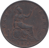 1875 HALFPENNY ( EF ) - HALFPENNY - Cambridgeshire Coins