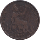 1875 HALFPENNY ( FINE ) - HALFPENNY - Cambridgeshire Coins