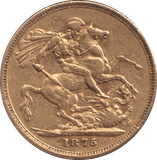 1875 M GOLD SOVEREIGN ( VF ) - SOVEREIGN - Cambridgeshire Coins