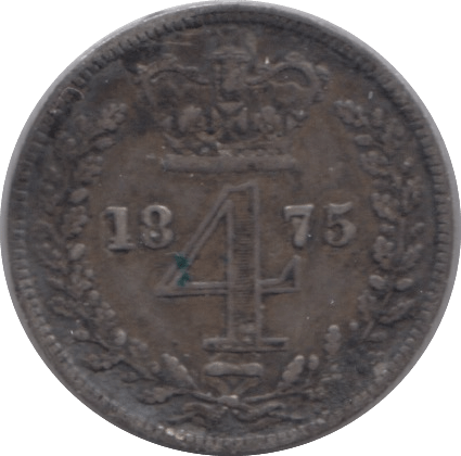 1875 MAUNDY FOURPENCE ( GF ) - MAUNDY FOURPENCE - Cambridgeshire Coins