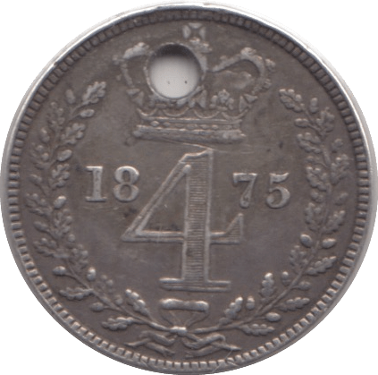 1875 MAUNDY FOURPENCE ( VF ) - MAUNDY FOURPENCE - Cambridgeshire Coins