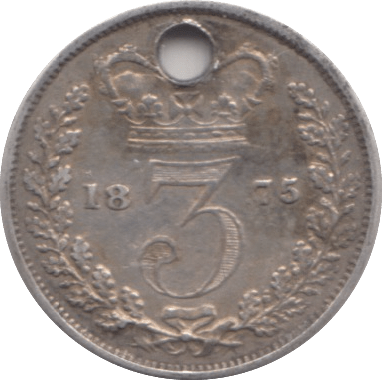 1875 MAUNDY THREEPENCE ( VF ) - MAUNDY THREEPENCE - Cambridgeshire Coins