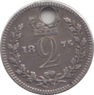 1875 MAUNDY TWOPENCE ( VF ) - MAUNDY TWOPENCE - Cambridgeshire Coins