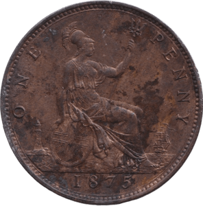 1875 PENNY ( EF ) - PENNY - Cambridgeshire Coins