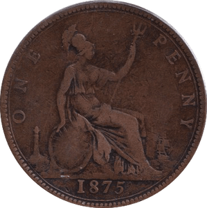 1875 PENNY ( FINE ) - PENNY - Cambridgeshire Coins