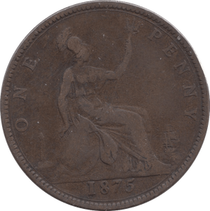 1875 PENNY ( FINE ) - PENNY - Cambridgeshire Coins