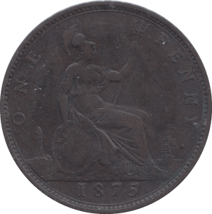 1875 PENNY ( FINE ) - PENNY - Cambridgeshire Coins