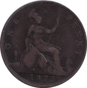 1875 PENNY ( FINE ) - PENNY - Cambridgeshire Coins