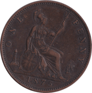 1875 PENNY ( VF ) - PENNY - Cambridgeshire Coins