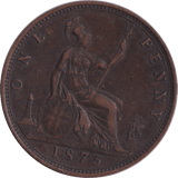 1875 PENNY ( VF ) - PENNY - Cambridgeshire Coins