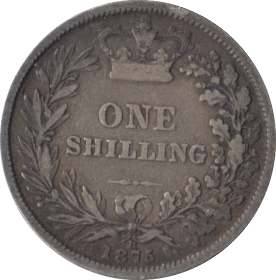 1875 SHILLING DIE 21 ( GF ) - SHILLING - Cambridgeshire Coins