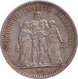 1875 SILVER 5 FRANC FRANCE - SILVER WORLD COINS - Cambridgeshire Coins