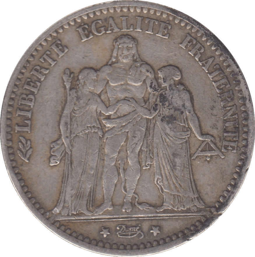1875 SILVER FRANCE 5 FRANCS - SILVER WORLD COINS - Cambridgeshire Coins