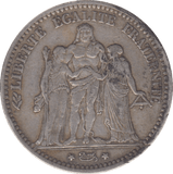 1875 SILVER FRANCE 5 FRANCS - SILVER WORLD COINS - Cambridgeshire Coins