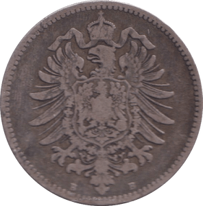 1875 SILVER MARK GERMANY - SILVER WORLD COINS - Cambridgeshire Coins