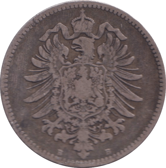 1875 SILVER MARK GERMANY - SILVER WORLD COINS - Cambridgeshire Coins