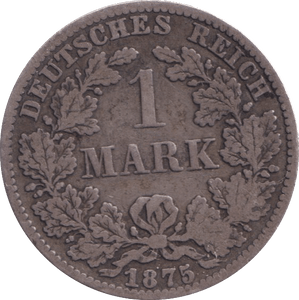1875 SILVER MARK GERMANY - SILVER WORLD COINS - Cambridgeshire Coins