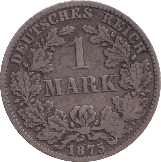 1875 SILVER MARK GERMANY - SILVER WORLD COINS - Cambridgeshire Coins