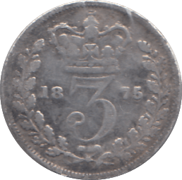 1875 SILVER THREEPENCE ( FAIR ) - THREEPENCE - Cambridgeshire Coins