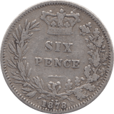 1875 SIXPENCE ( FINE ) - SIXPENCE - Cambridgeshire Coins