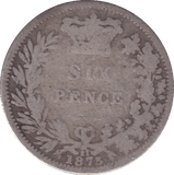 1875 SIXPENCE (NF) DIE 21 - SIXPENCE - Cambridgeshire Coins