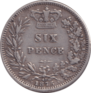 1875 SIXPENCE ( VF ) - SIXPENCE - Cambridgeshire Coins