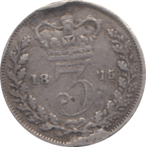 1875 THREEPENCE ( FAIR ) - THREEPENCE - Cambridgeshire Coins