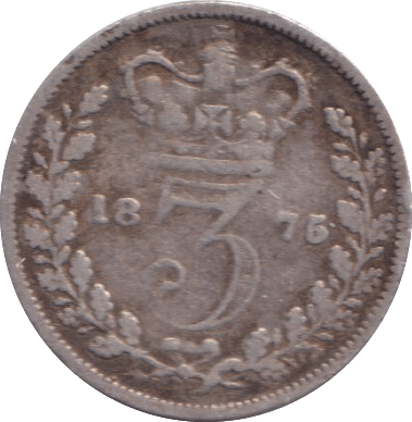 1875 THREEPENCE ( FINE ) - THREEPENCE - Cambridgeshire Coins