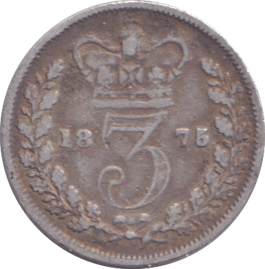 1875 THREEPENCE ( FINE ) - THREEPENCE - Cambridgeshire Coins